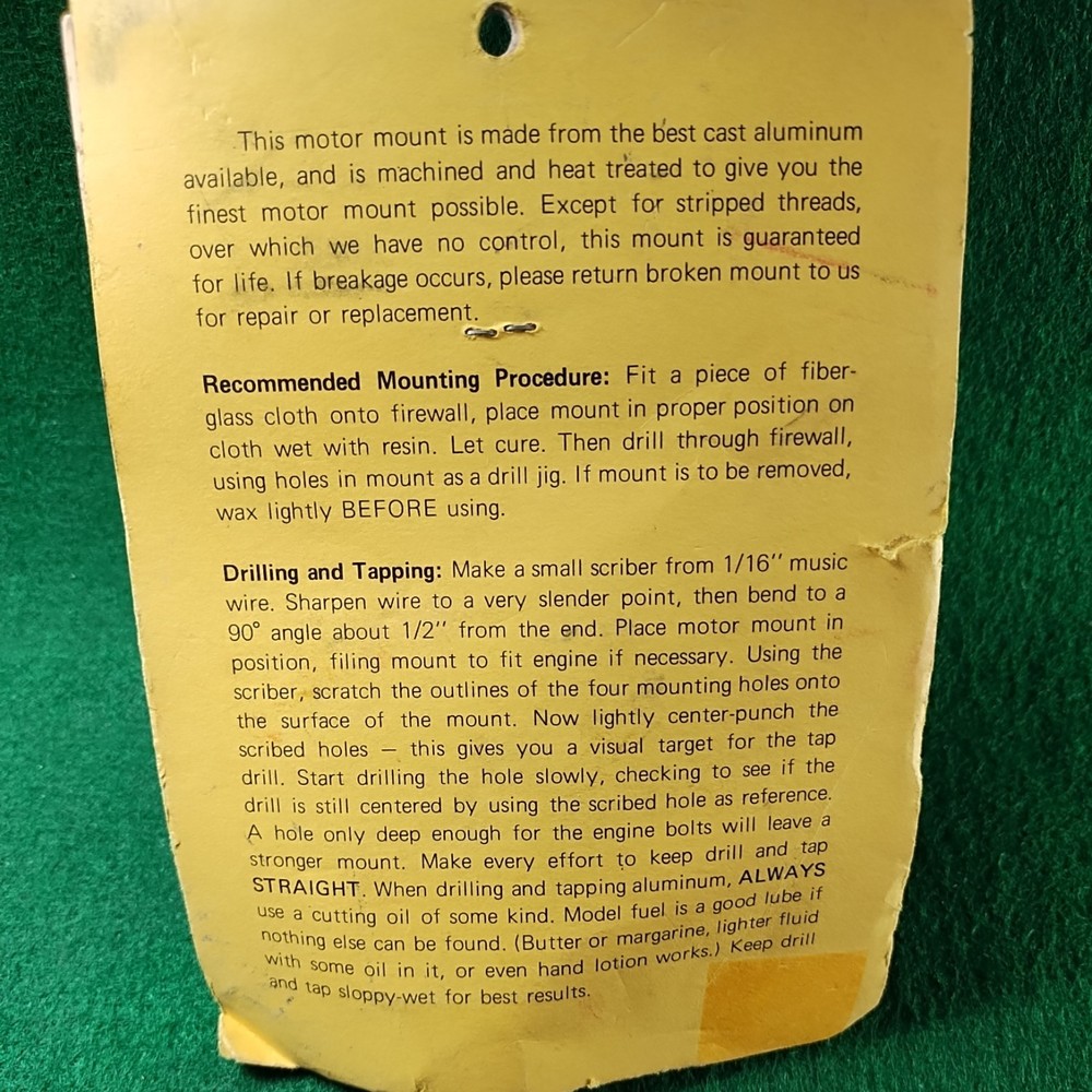 C.B. Associates 60F #5307 Engine Mount