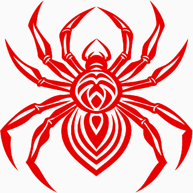 30 Custom Red Exotic Spider Personalized Address Labels
