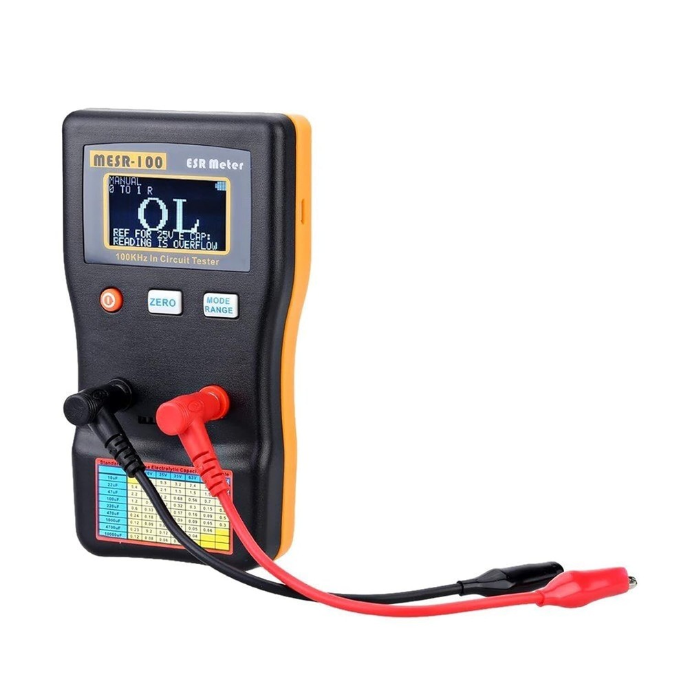 Battery-Powered MESR-100 V2 ESR and Resistance Meter - Precision Testing Tool