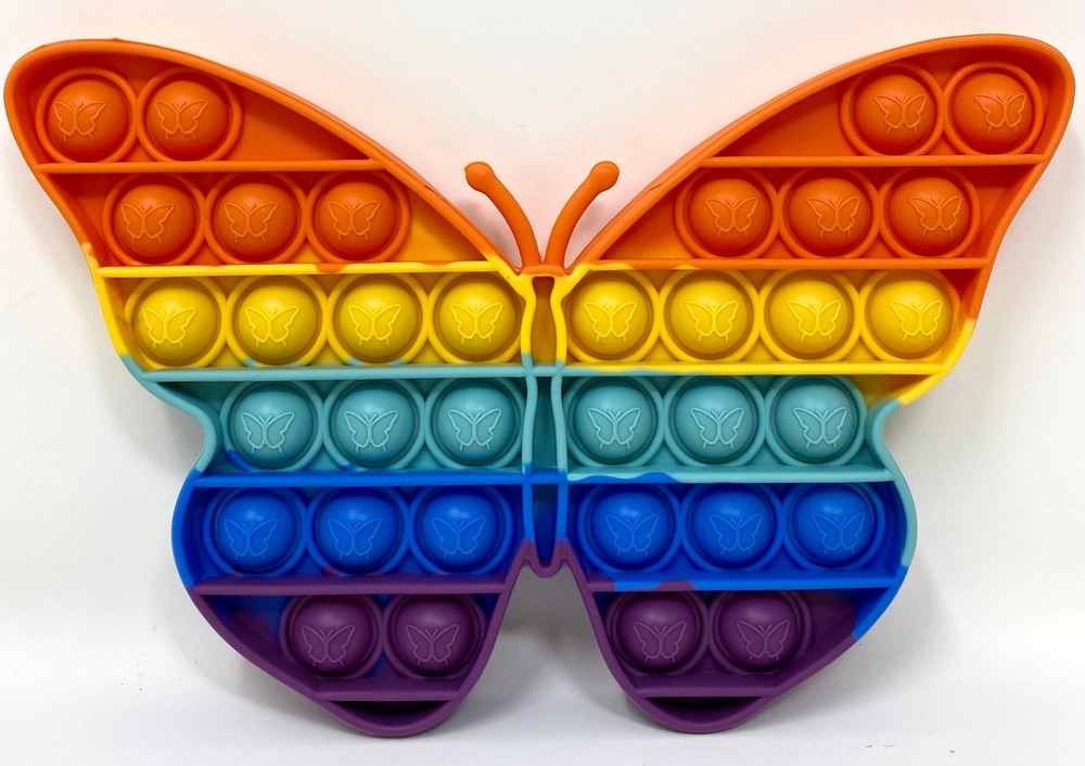 Fidget Silicone Sensory Toy Rainbow Butterfly