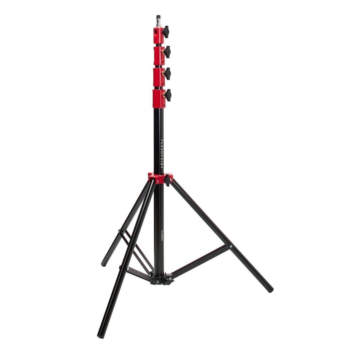 Flashpoint Pro Air-Cushioned Heavy-Duty Light Stand (Red, 9.5') #FP-S-9-RD-V2