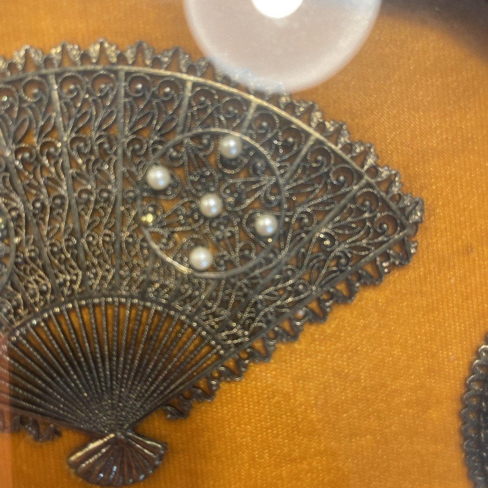Victorian Style Fan Shaped Shadow Box Frame