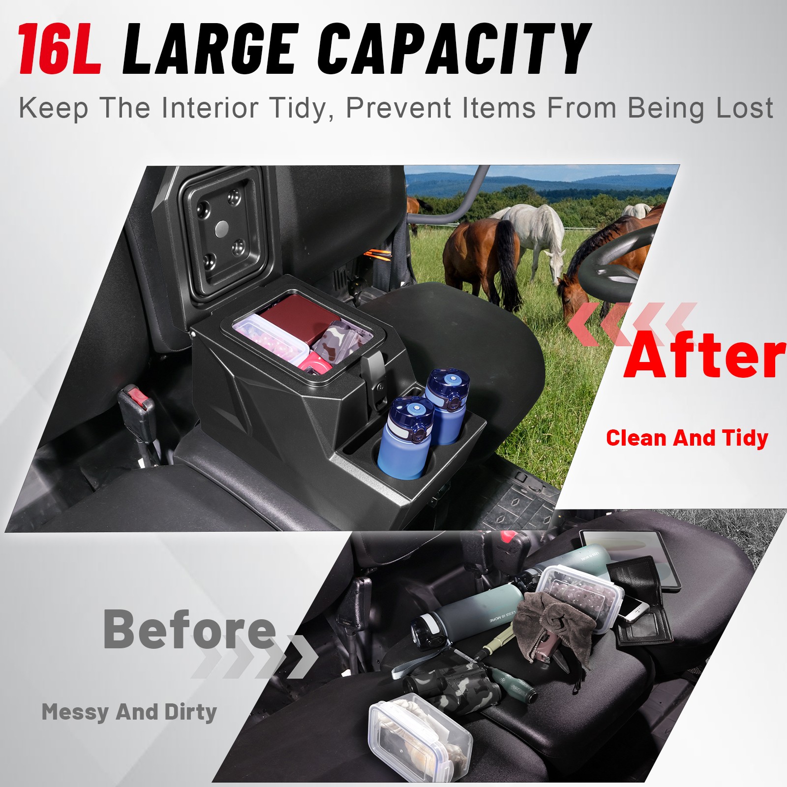 For Polaris Ranger 1000/ XP 1000/Crew XP 900/ 570 UTV Center Console Armrest Box