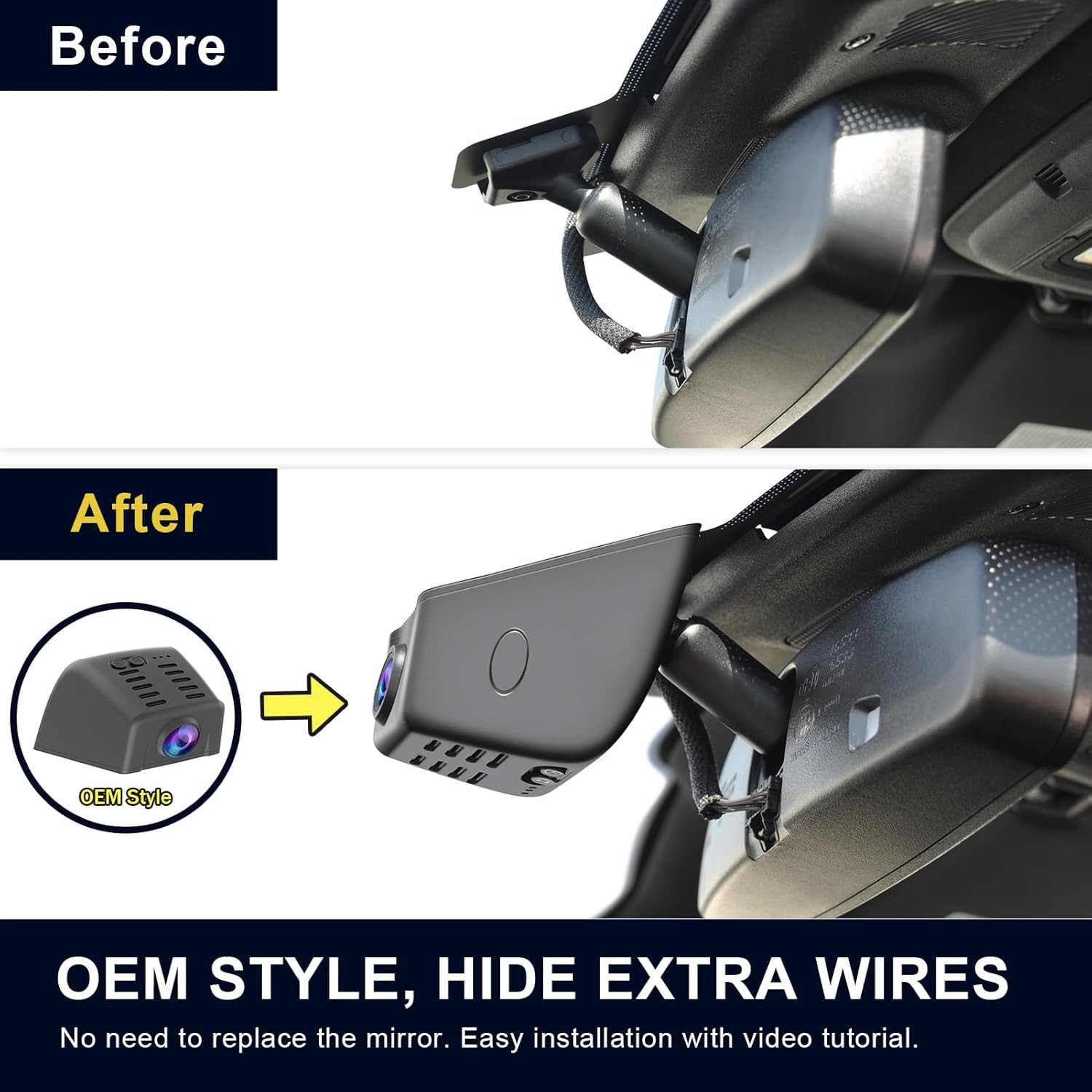 Mangoal Front 4K & Rear 1080P Dash Cam for Ford F150 F250/F350/F450 Super Duty