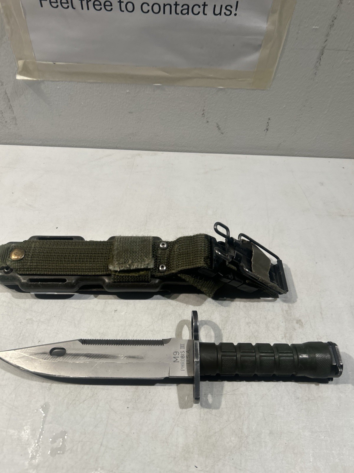 PHROBIS III Military Fixed Blade with Scabbard Case Sheath #40