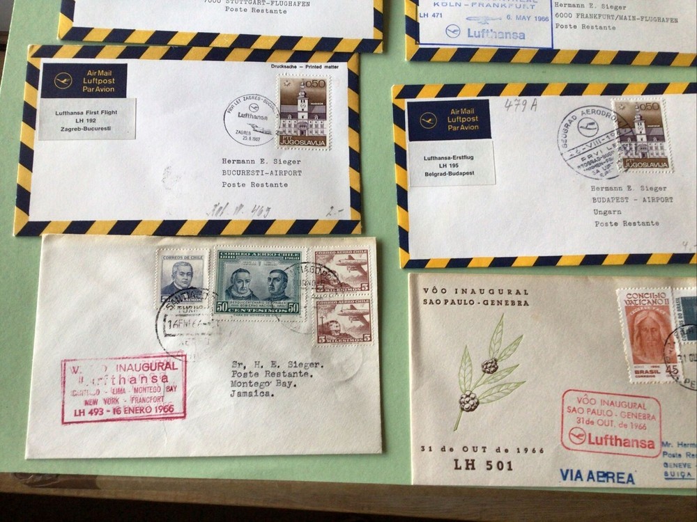 Airmail stamps covers 12 Mixed World Covers Ref A1332