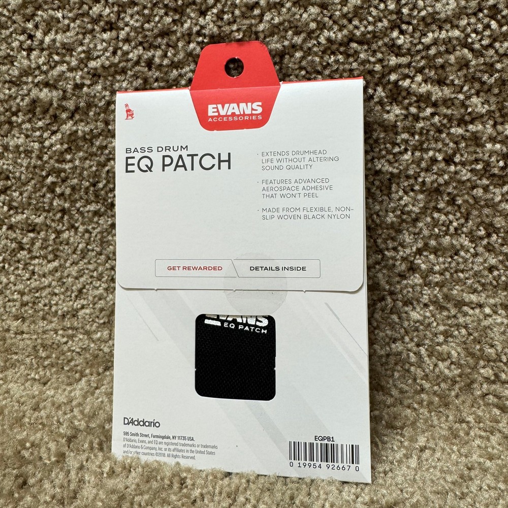 Evans Bass Drum EQ Patch Black