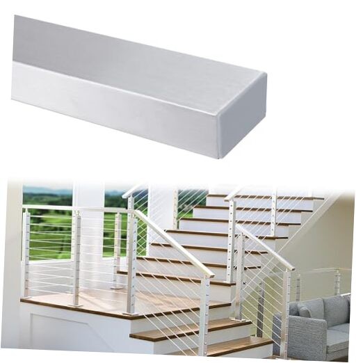 6'6" Stainless Steel Handrail Brushed Rectangular 1pack Brushed Handrail