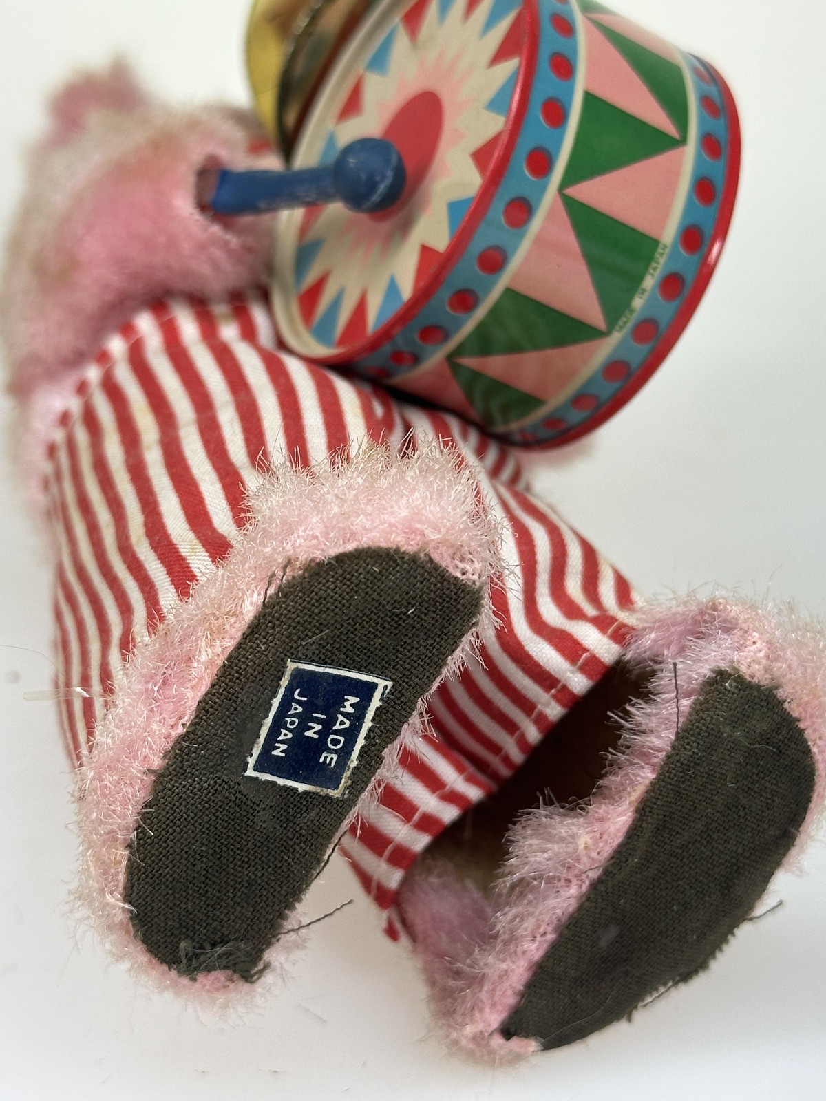 Vintage Japan MECHANICAL Wind Up Cymbals Drumming Easter Bunny Box Works VIDEO