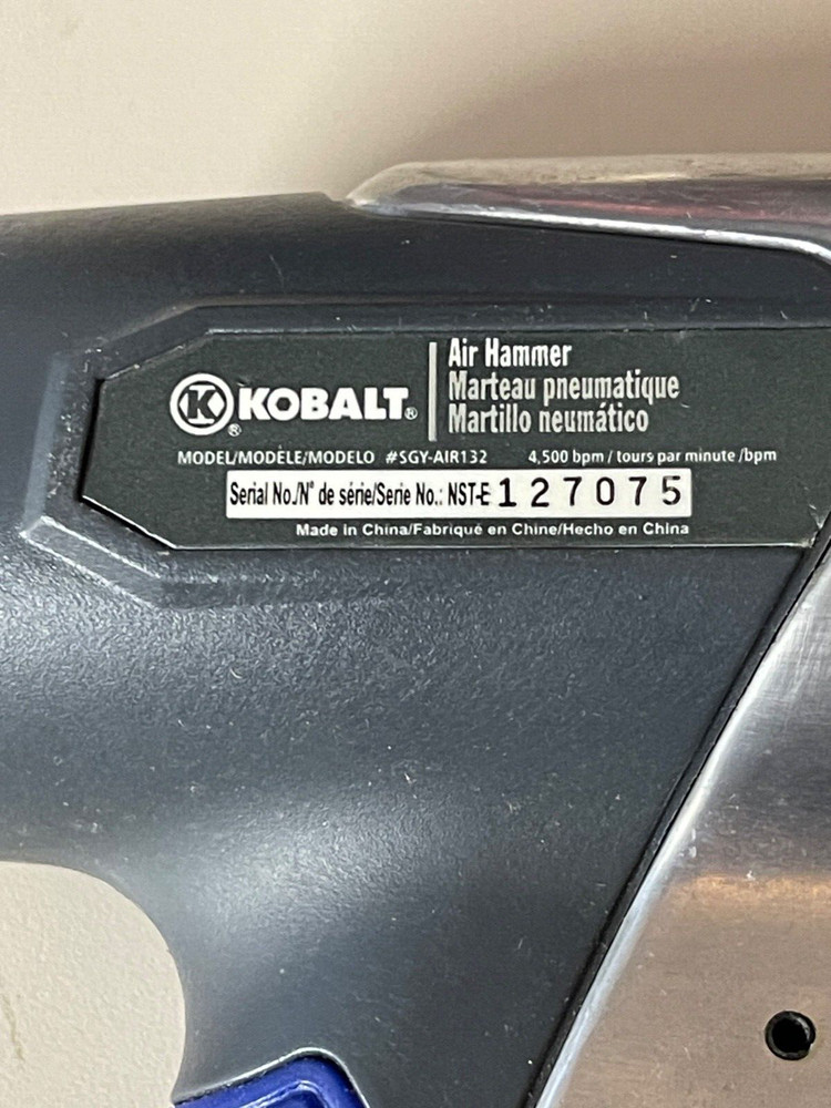 Kobalt Air Hammer DISPLAY UNIT