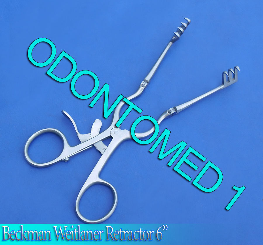BECKMAN-Weitlaner Retractor 6" 3x4 SHARP Hinged Blade