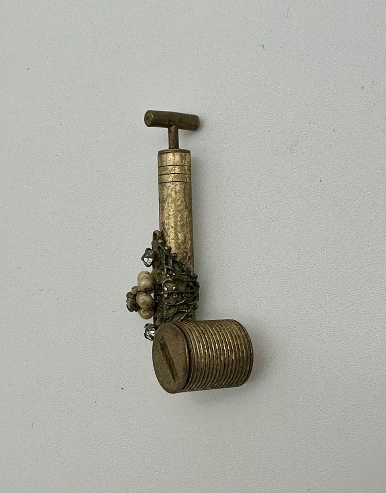 Vintage MCM Brass Perfume Atomizer Bug Sprayer Shape Very Nice RARE