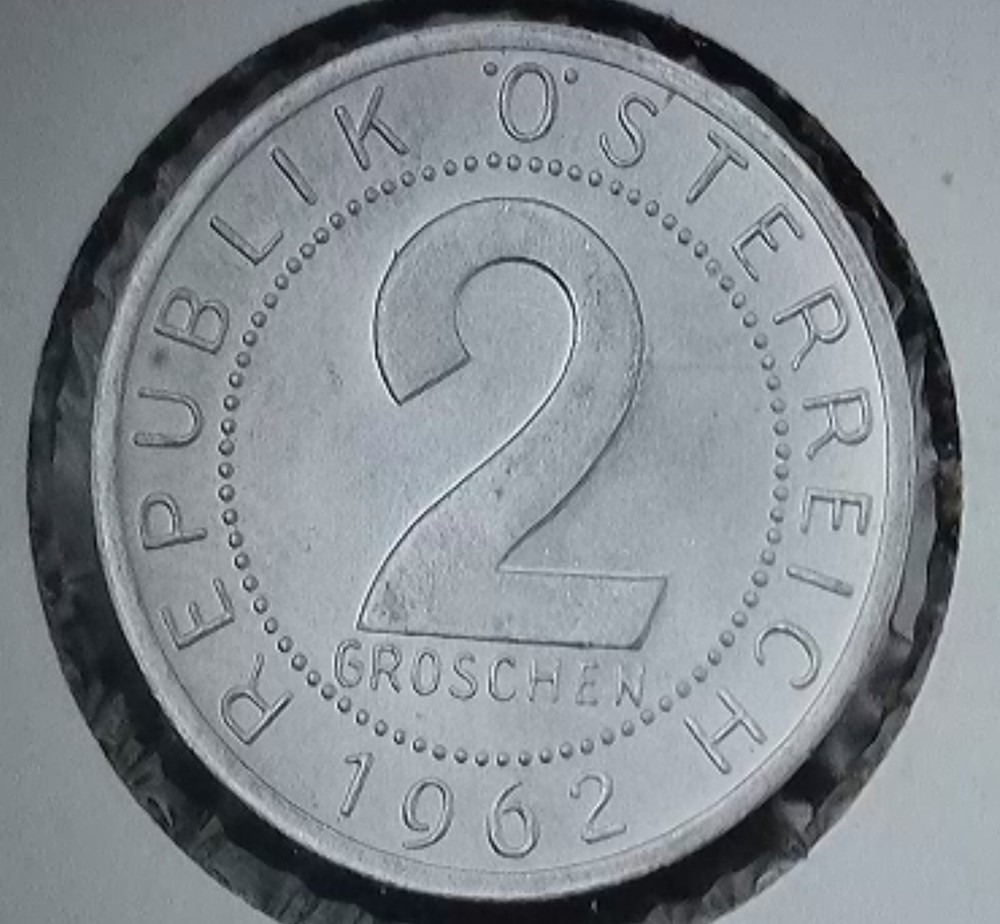 Austria 1962 2 Groschen Uncirculated KM-2876