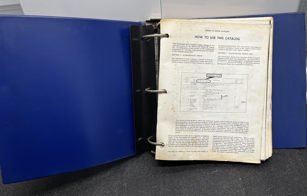 Beechcraft 95 Parts Catalog Original Heavy