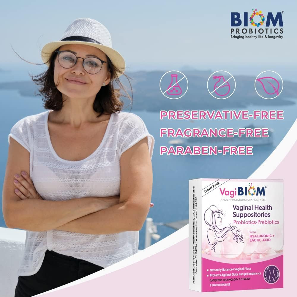 Probioitc Suppository Convenient Travel Pack with 2 Suppositories: Microbiome Fl