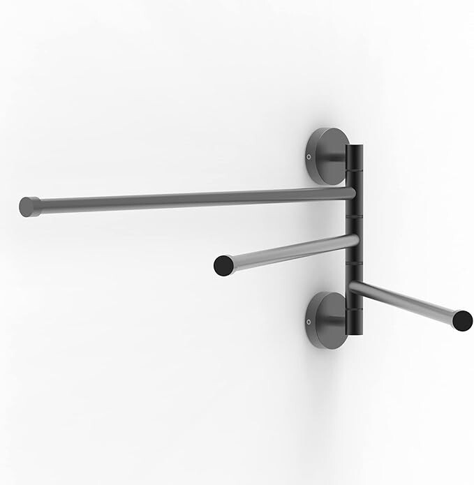 Swivel Towel Rack for Bathroom and Kitchen, Corrosion Resistant Stainless Steel
