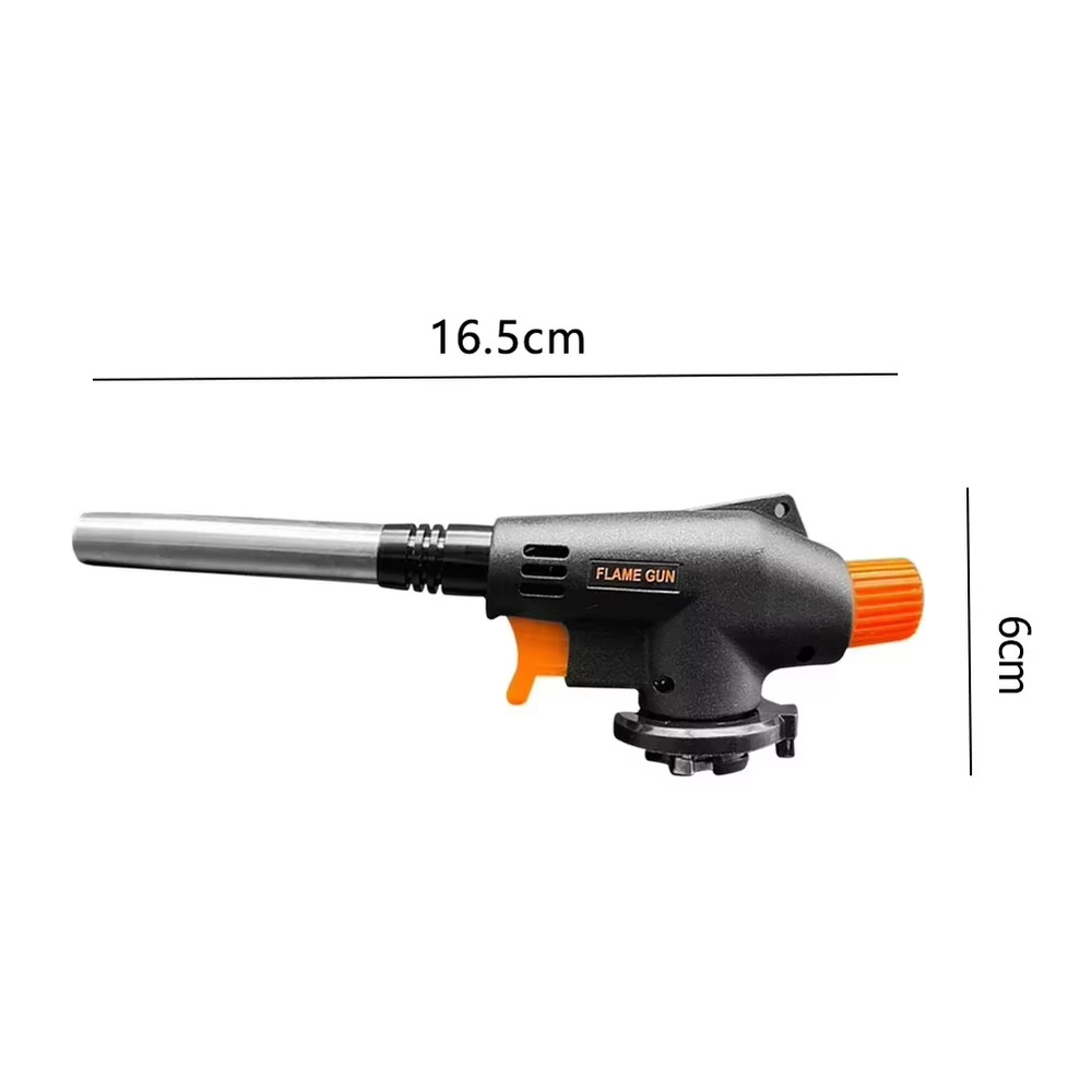 Butane Torch Head 1300°C Adjustable Flame BBQ Camping Auto Ignition