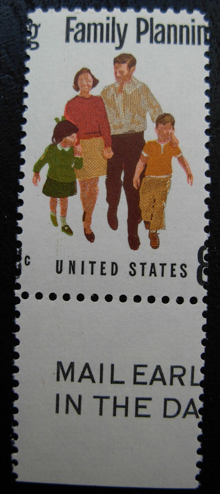 1445 Family Planning, Color Shift Error, Mint  NH