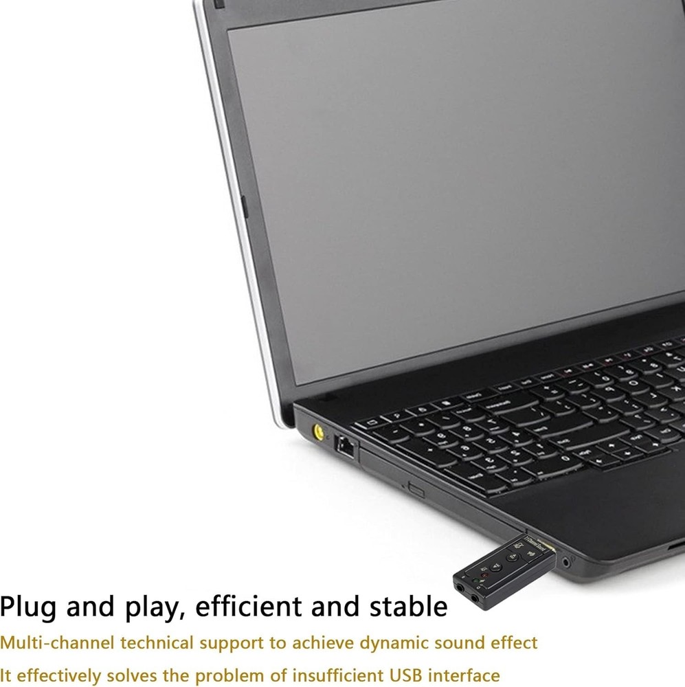 Compact 7.1 USB Audio Adapter - Crisp Sound & Multiple Platform Compatibility