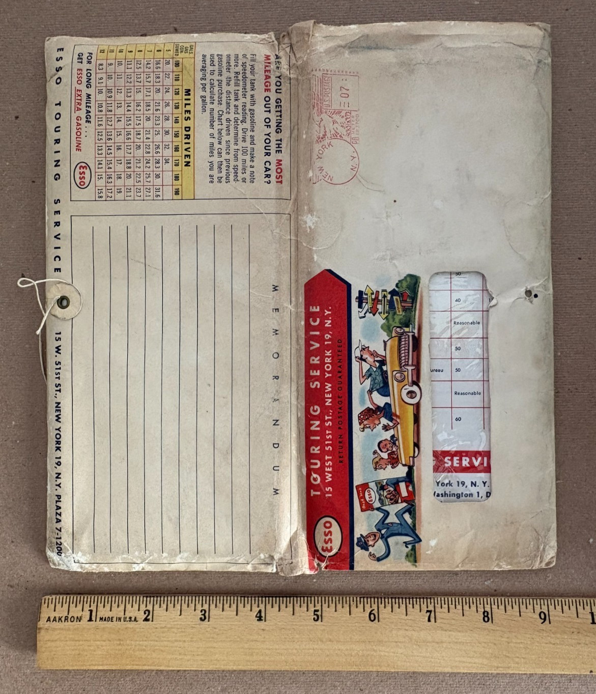 LOT of (6) ESSO Gas Service Station Touring Service Package w/ CARTERLAND Maps