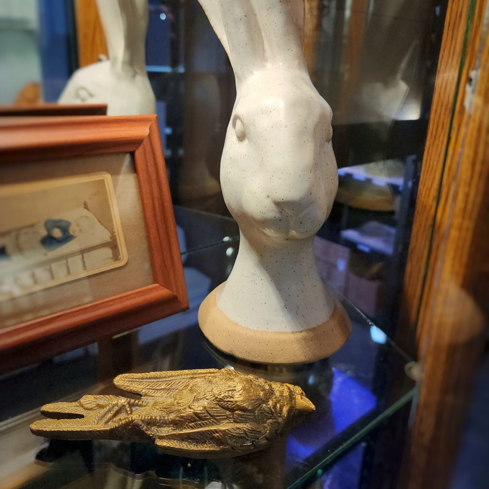 Tall Ceramic Rabbit Head