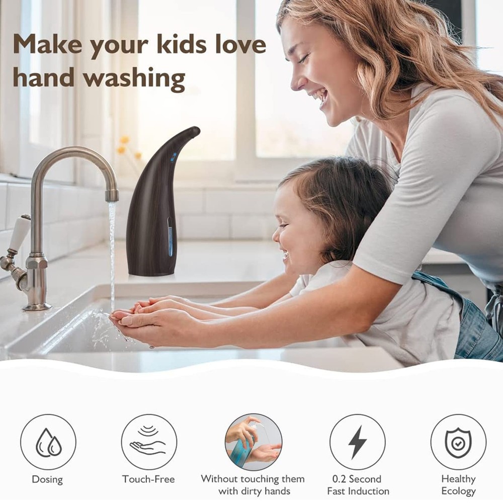 Green Automatic Soap Dispenser, 300ml Touchless, IP65 Waterproof, Auto Sensor...