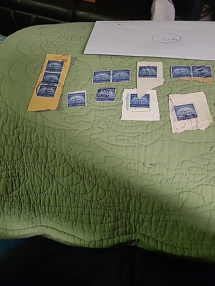 17 MONTICELLO STAMPS (ENVELOPE 62)