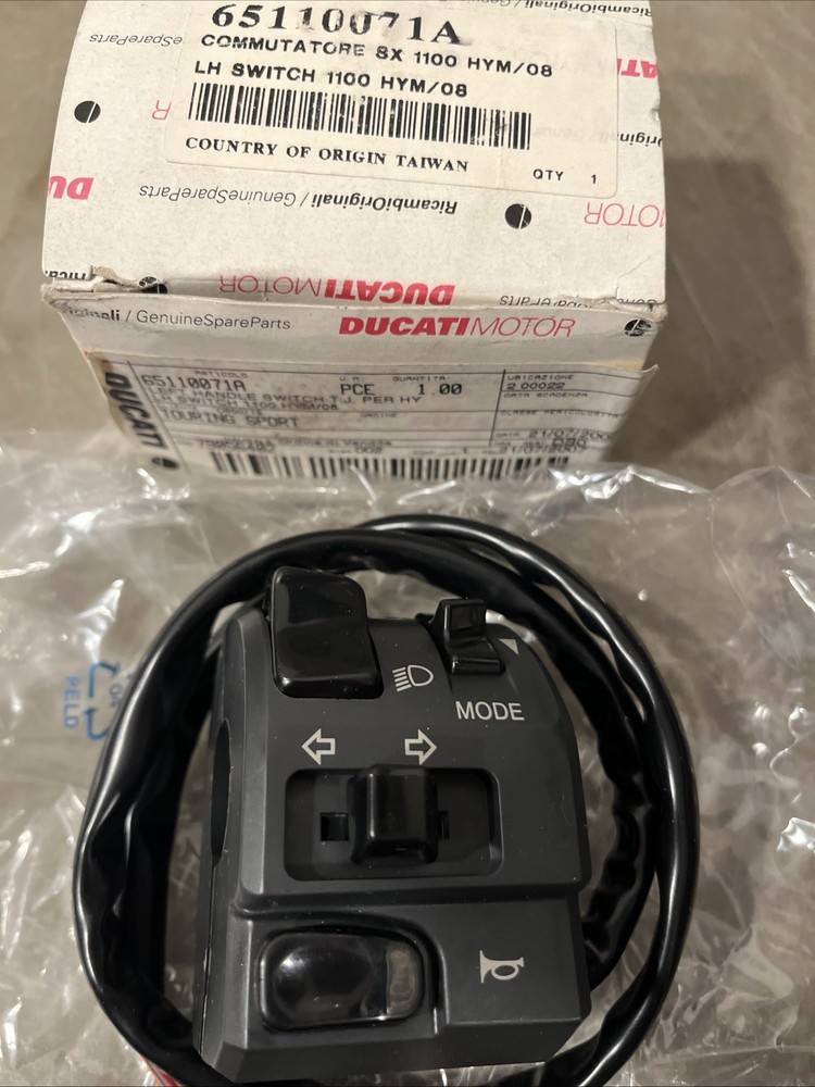 X11 OEM Ducati Left Hand Switch 65110071A