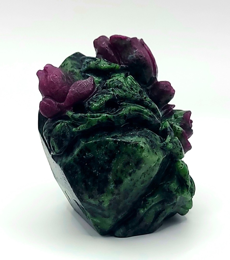 Ruby Zoisite Roses Carving- UV Reactive- WYSIWYG