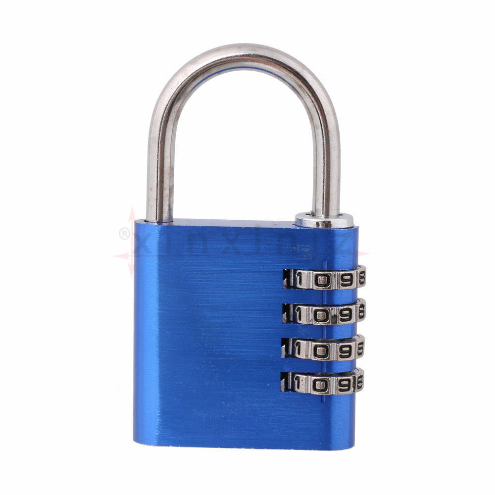 Resettable Combination 4 Digit Number Lock Password Blue