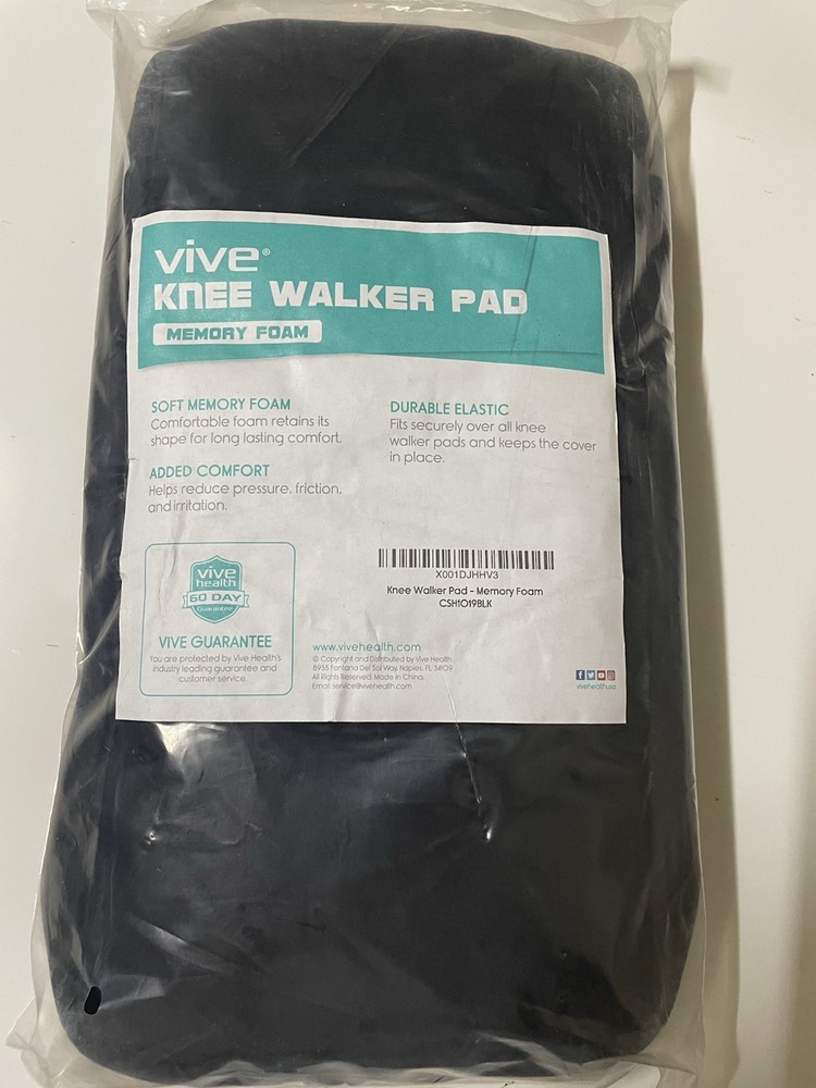VIVE Mobility Memory Foam Knee Walker Pad - CSH1019BLK