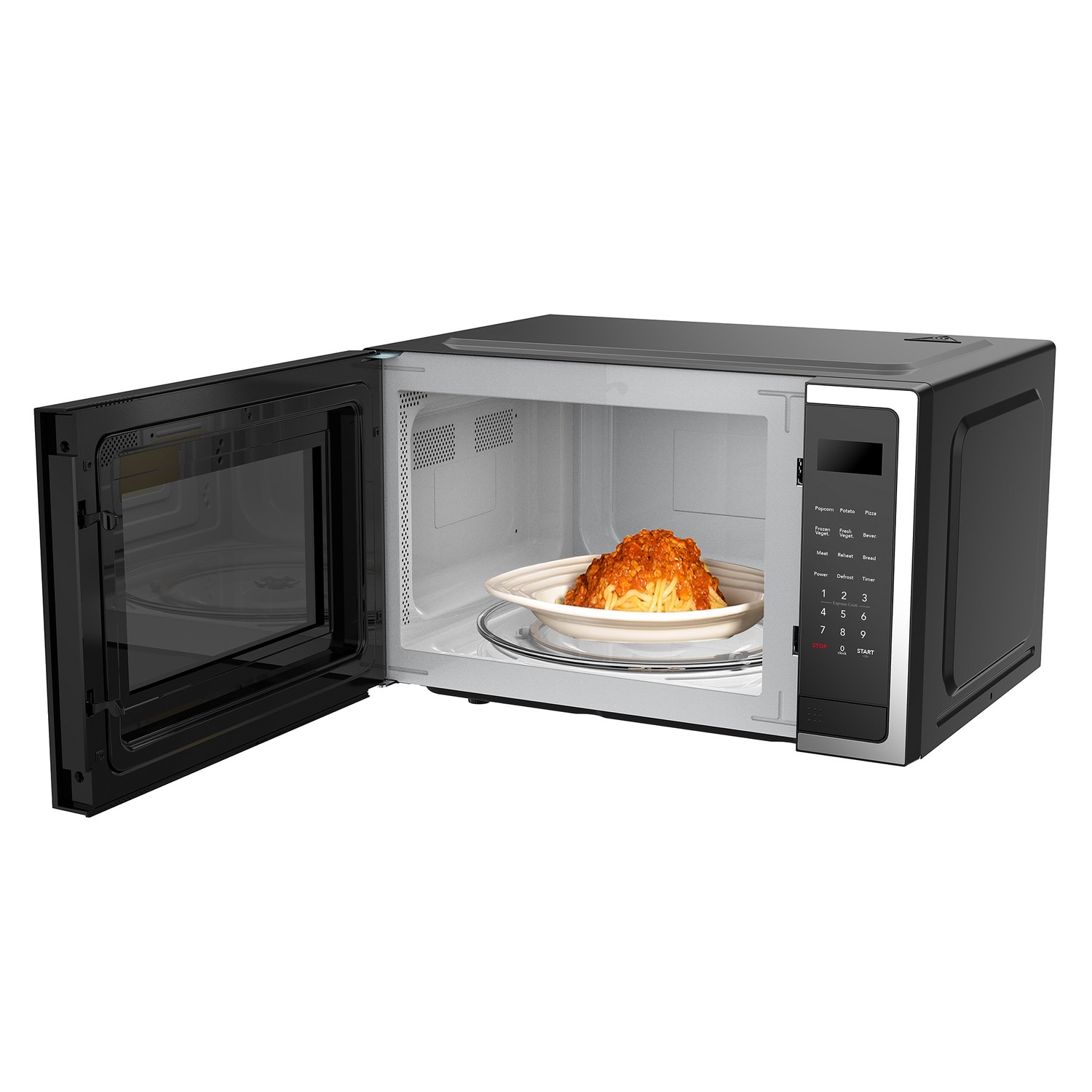 1.5 Cu Ft 1000W Stainless Steel Microwave