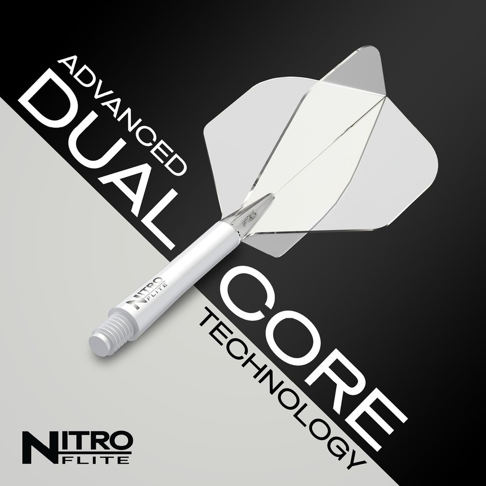 RED DRAGON Darts – Nitro Flite Integrated Flight & Shaft System – No.2 Shape