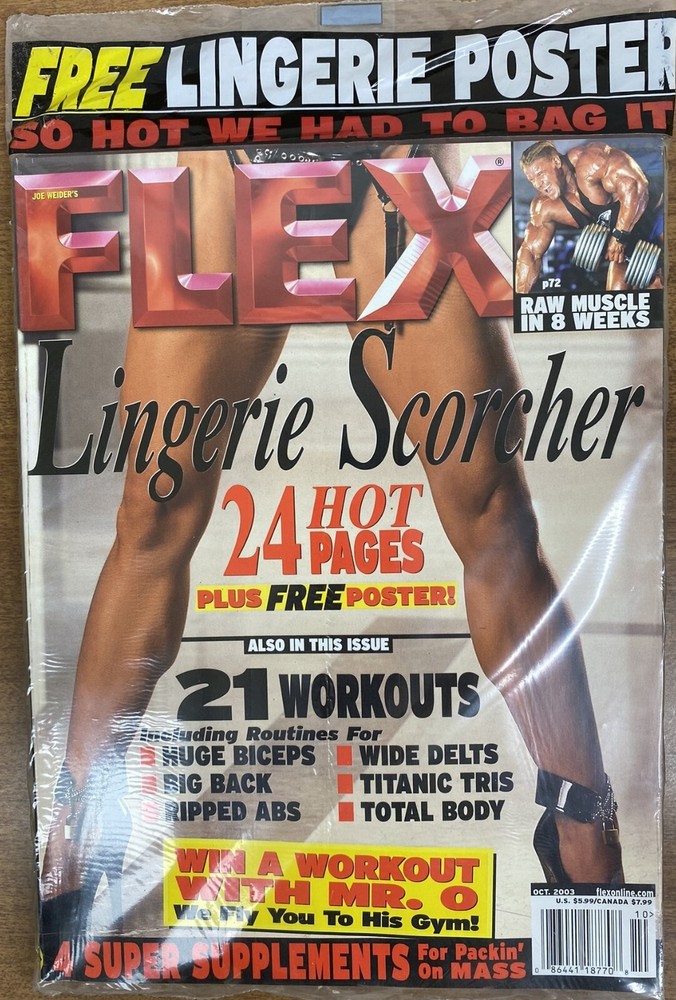 FLEX Magazine October 2003 - Lingerie Scorcher Edition - Free Poster Inside!