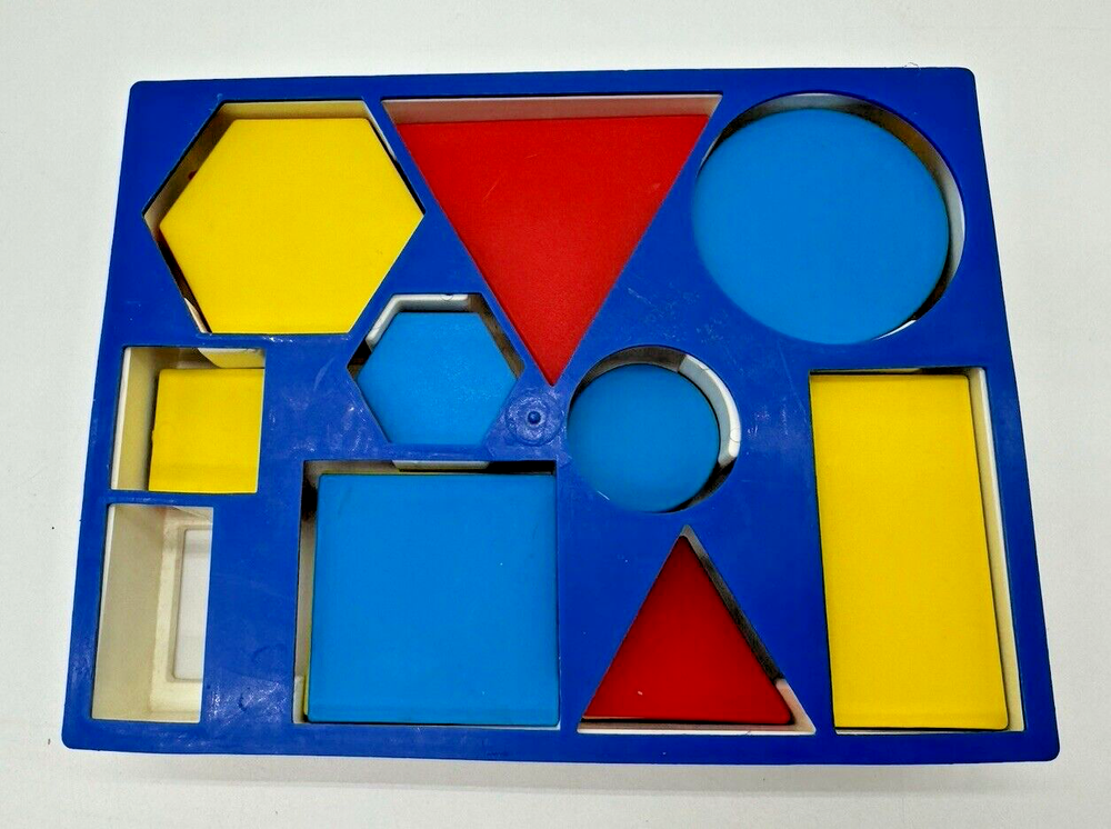 Attribute Block Desk Set w/Storage Tray by Learning Resources Educational 50 Pcs