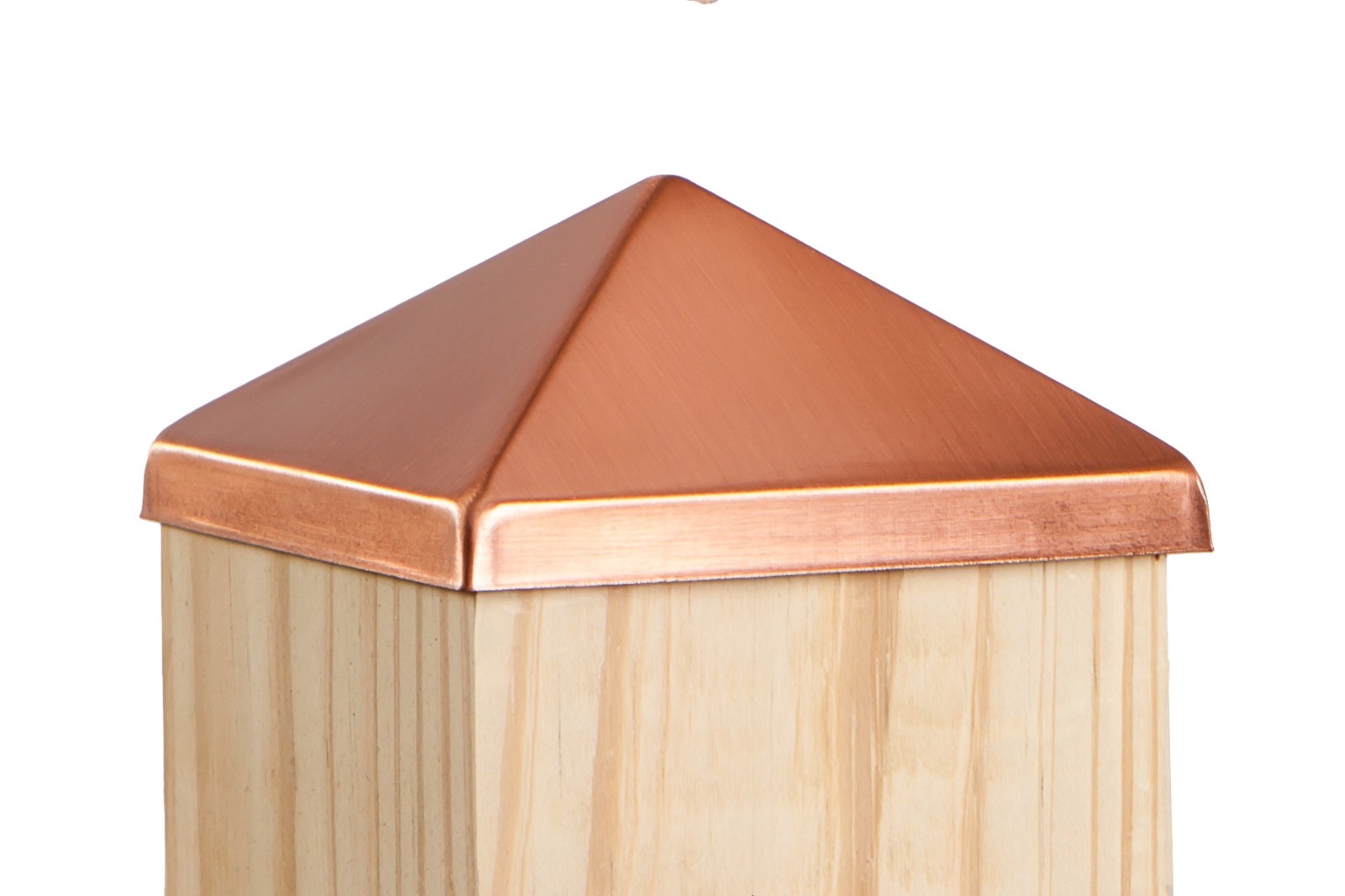 4x4 Solid Copper Deck and Fence Post Cap (3 1/2" x 3 1/2")