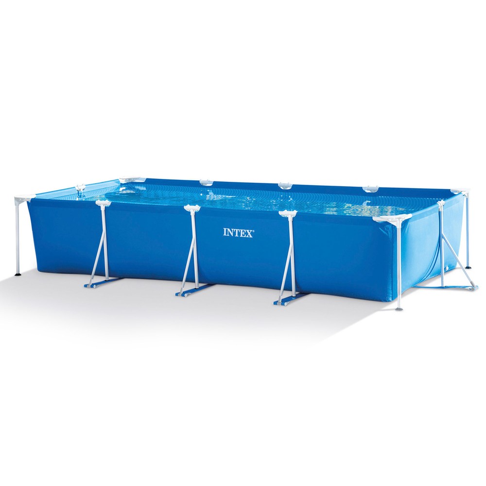 Intex 14.75' x 33" Rectangular Frame Above Ground Outdoor Backyard Swimming Pool