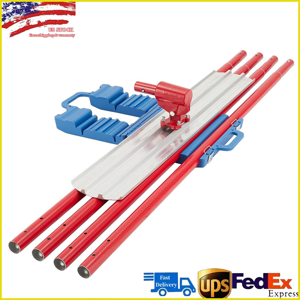 Bull Concrete Float 48"x8" Concrete Tool Trowel Float with 4 Handle Round End ﻿