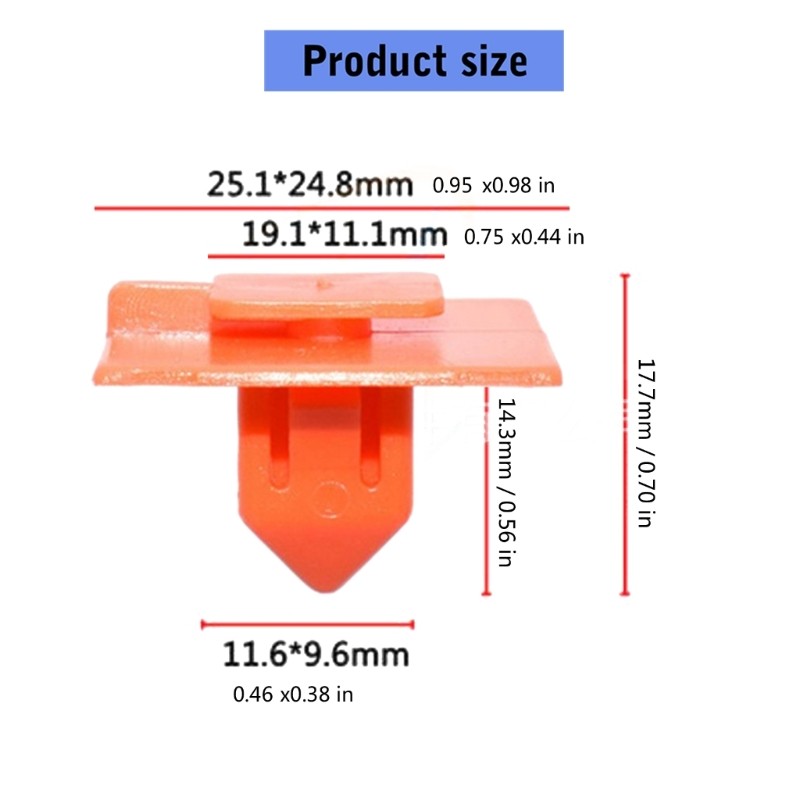 9046712072 Plastic Retainer Clips for Door Panel and Interior Components 20Pcs