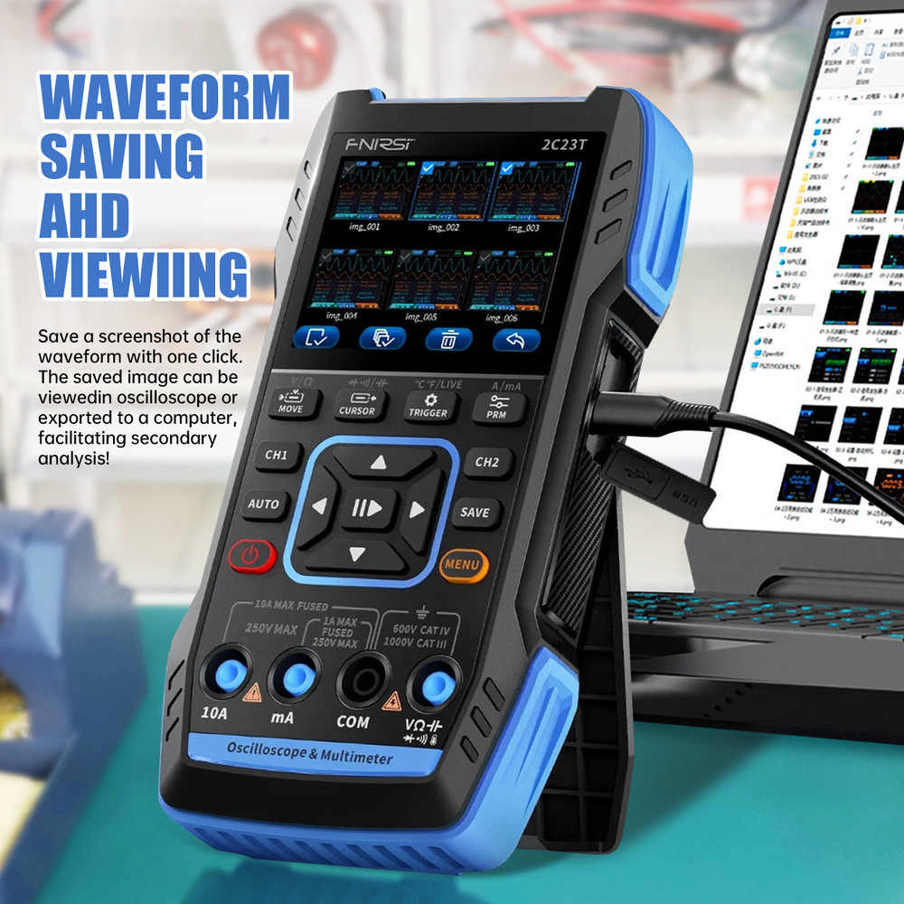 Handheld DualChannel Oscilloscope Digital Multimeter Function Signal Generator