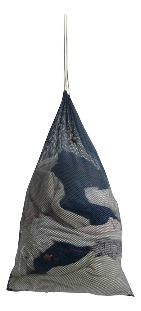 Premium Heavy-Duty Mesh Laundry Bag - Clothes Hamper w/ Drawstring - Navy Blue