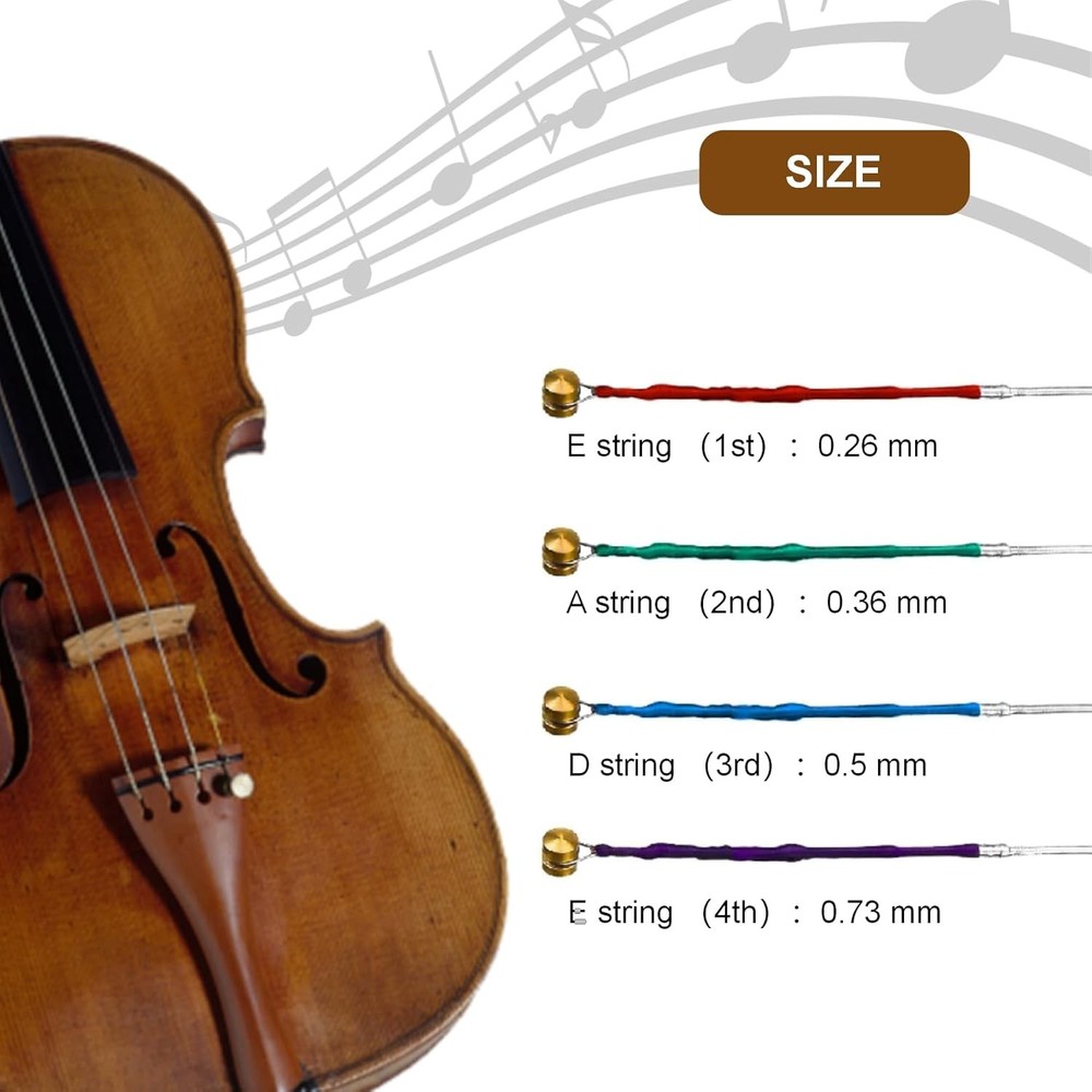 4 Set Violin Strings Full Size 4/4, Universal Steel Core Strings G-D-A-E with Ni