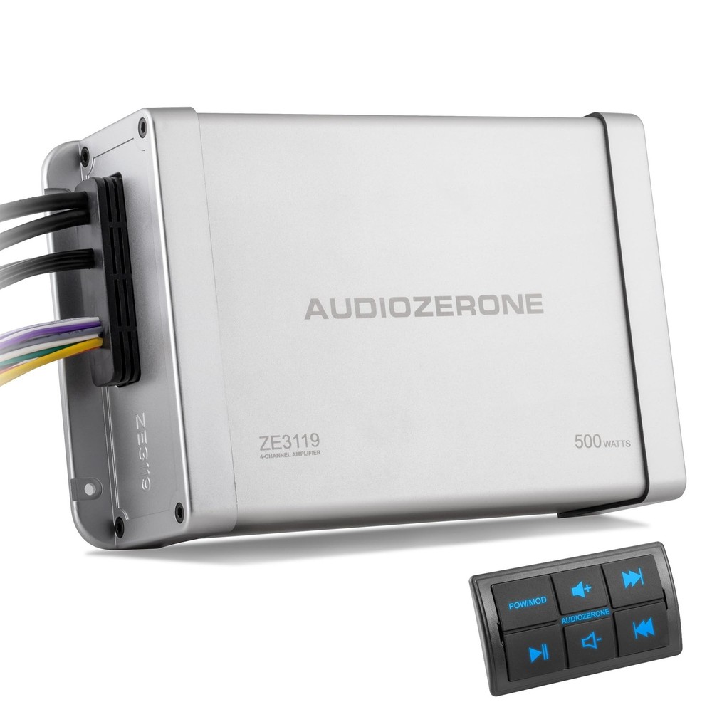 Marine Bluetooth Amplifier car Audio System Waterproof Multi-Function Remote ...