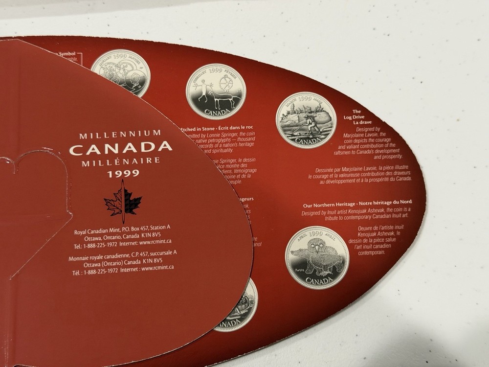 1999 Canada Millennium Quarter Coin Set