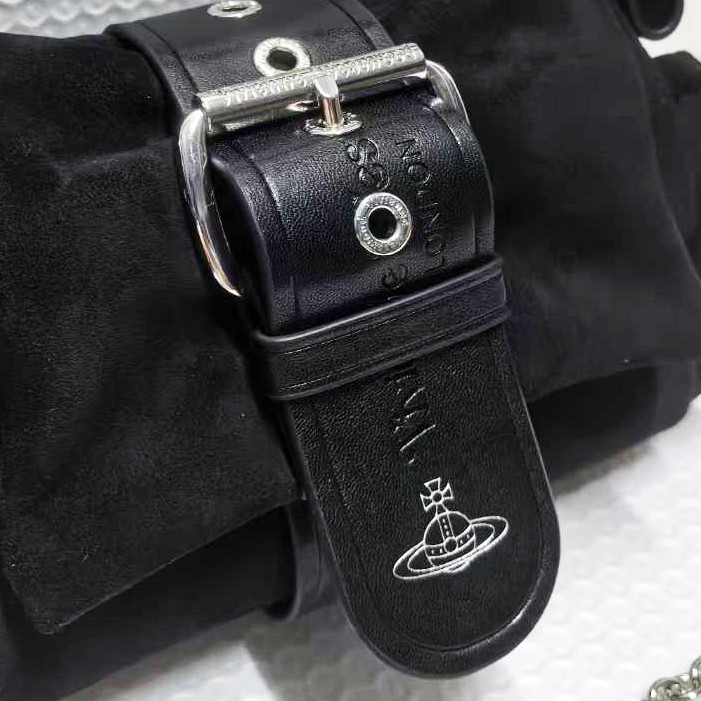 Vivienne Westwood Hazel Treasure Handbag Suede Black outlet F/S JP [DDP]