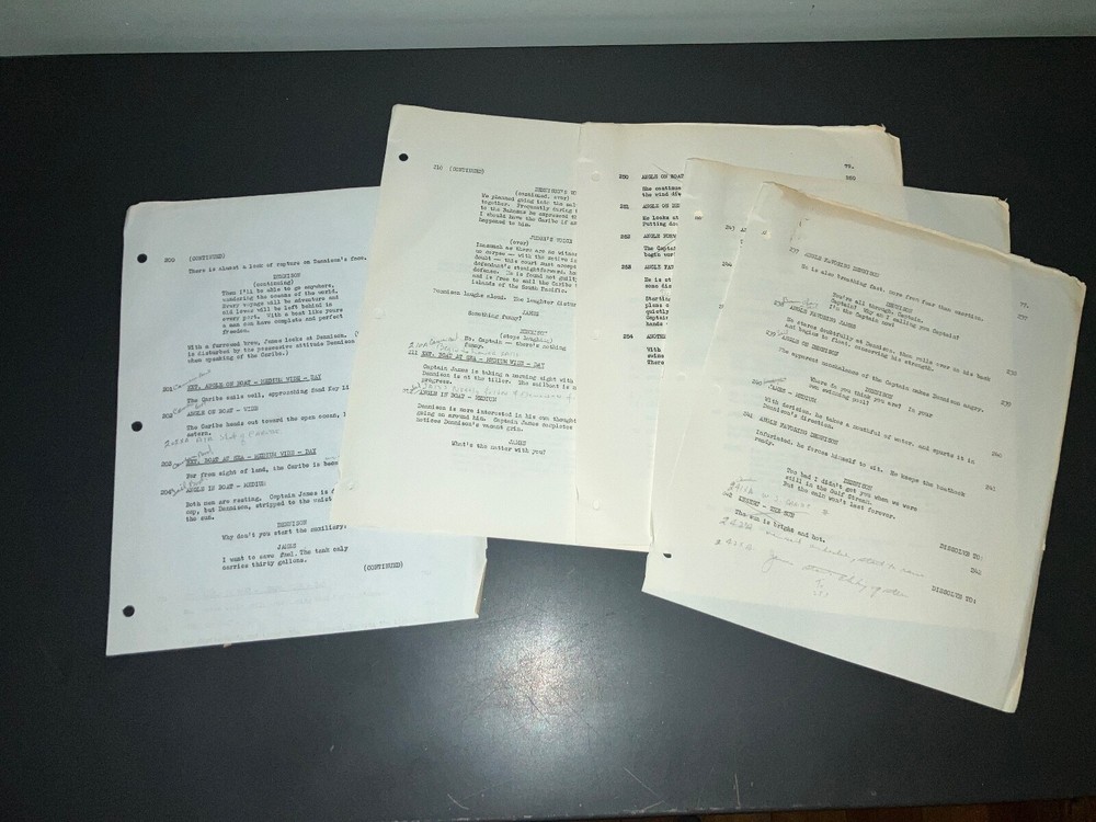 ESCAPE FROM HELL ISLAND (1963) Cinematographer-signed Early Title Script + COA!
