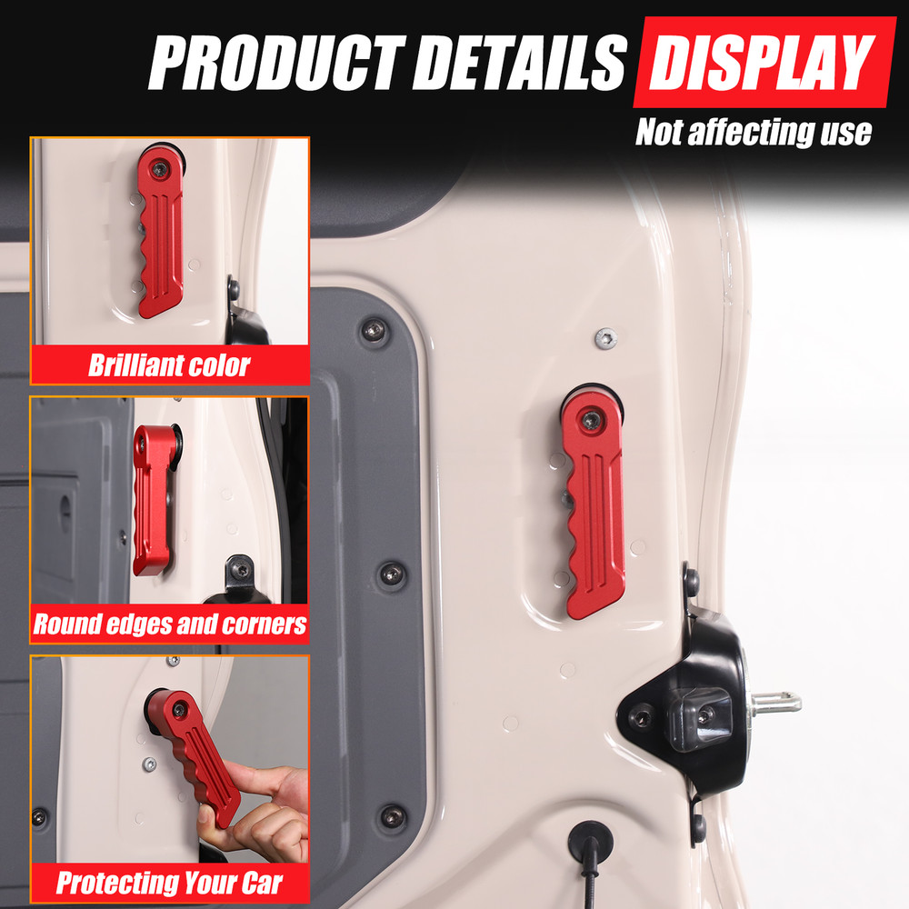 Red Inner Tailgate Switch Handle Off For Ineos Grenadier 2022-2024