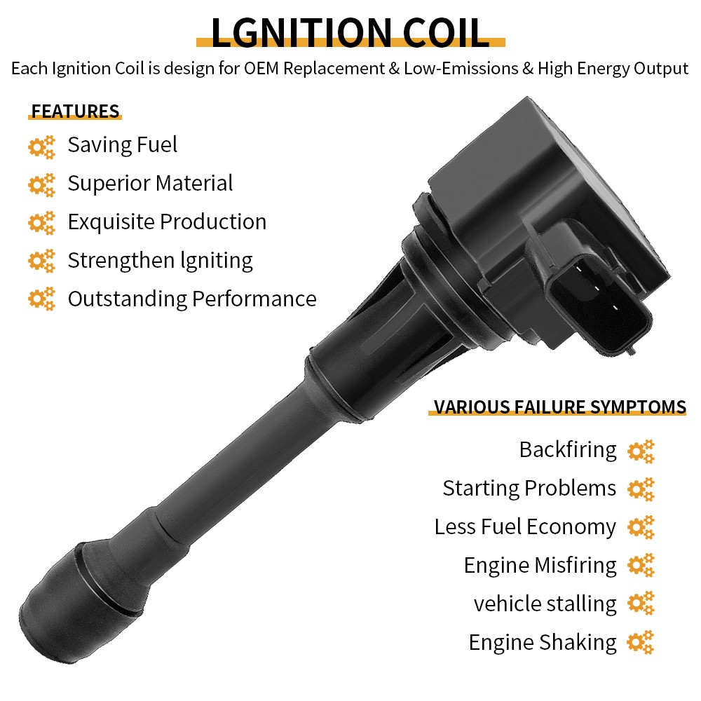 6X Ignition Coil & 6X Iridium Spark Plug for Nissan Murano Maxima V6 3.5L UF550