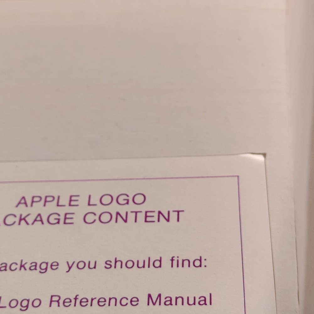 1982 Apple II Logo Software (Logo Computer Systems Inc) BOX ONLY - BOX ONLY
