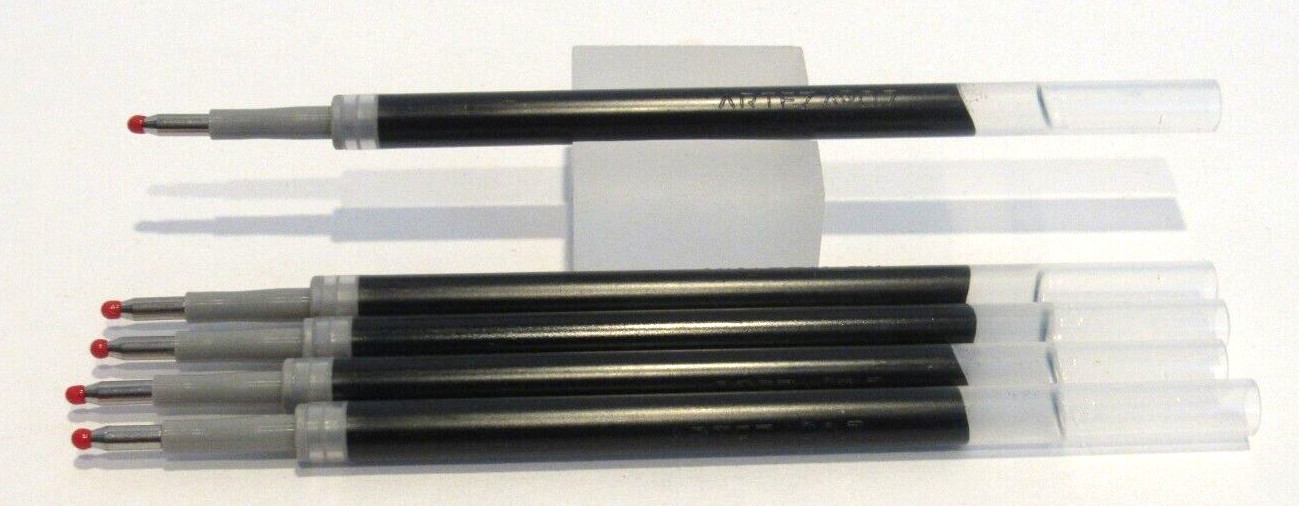 LOT of 10 Replacement Refills for Sharpie S-GEL  Rollerball Gel Ink MED, BLACK